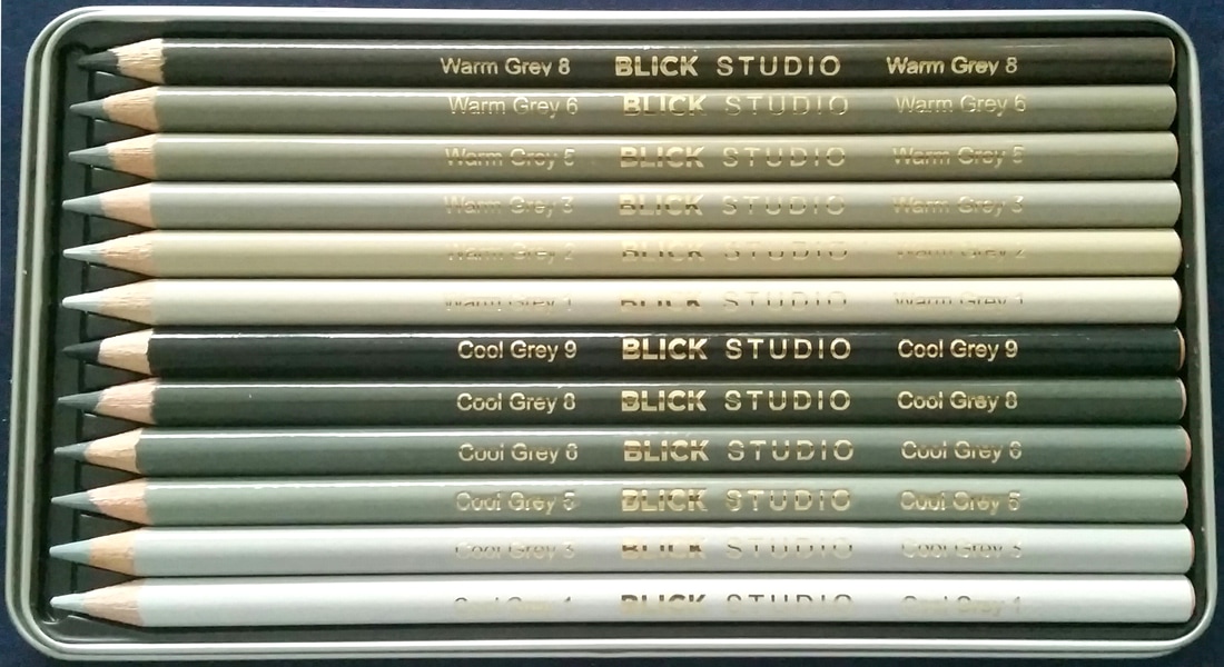 Last Wednesday Review Blick Studio Artist's Colored Pencils 12 Grey